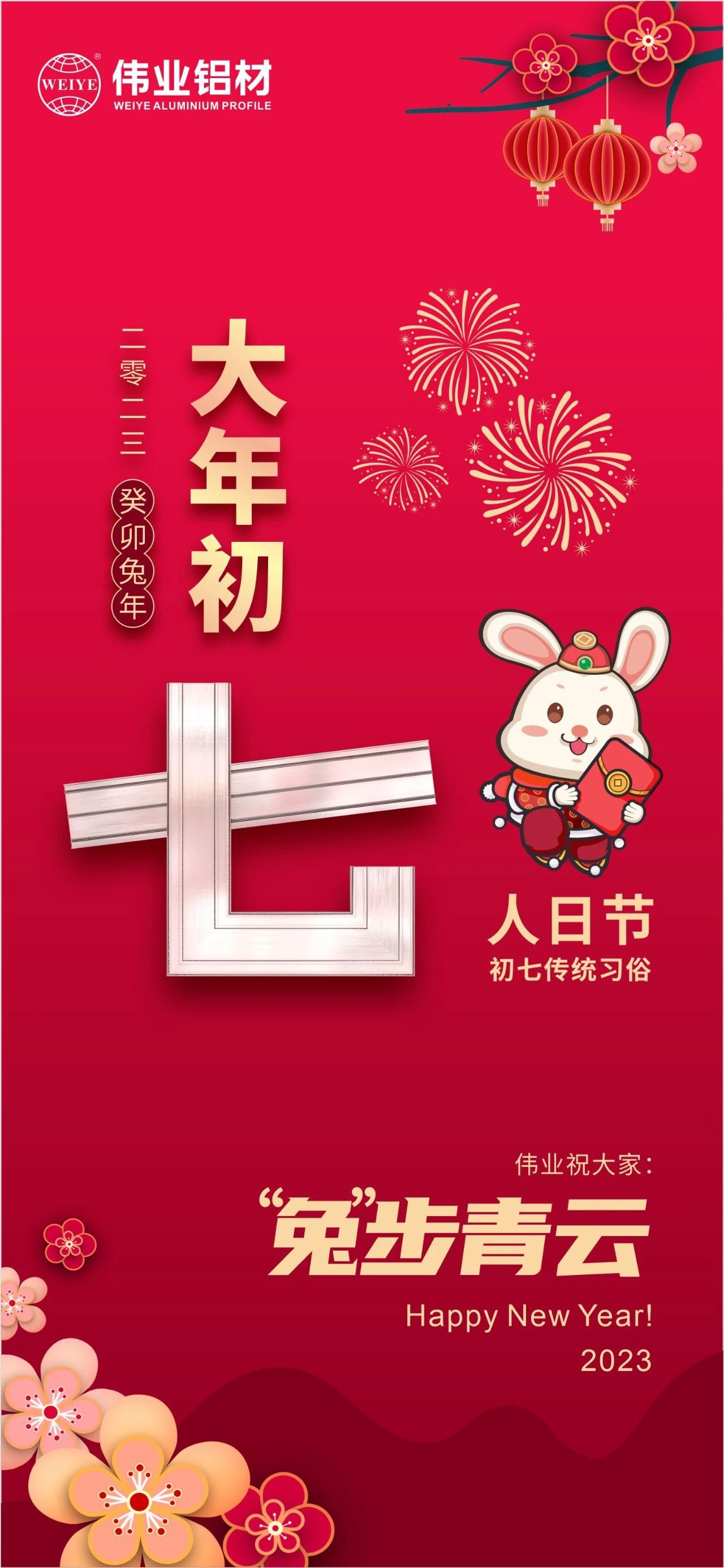 大年头七·人日节｜yl6809永利祝您“兔”步青云！